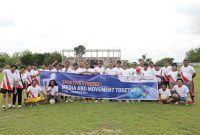 PWI Blora bersama Pertamina Regional 4 gelar olahraga sepakbola di Stadion Kridaloka Jepon, Blora.