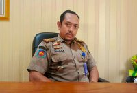 Kabid Tibumtram dan Linmas, Yugo Wahyudi di temui diruang kerjanya.