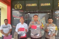 Kapolres Blora, AKBP. Wawan Andi Susanto dalam konferensi persnya di Polres Blora.