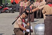 Pelantikan penggalang Garuda di SMP Negeri 1 Blora.