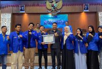 Ketua DPRD Blora Mustopa menerima kegiatan Ngaji Pergerakan yang diinisiasi oleh Pergerakan Mahasiswa Islam Indonesia (PMII) Komisariat Bambu Runcing di pendopo DPRD Blora.