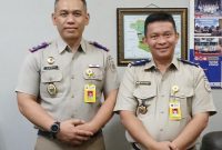 Kepala Kantor ATR/BPN Kabupaten Blora, Rarif Setiawan bersama Sub Bagian Tata Usaha Machmud Destianto.