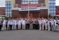 Kader Gerindra Blora beri dukungan Polres Blora.