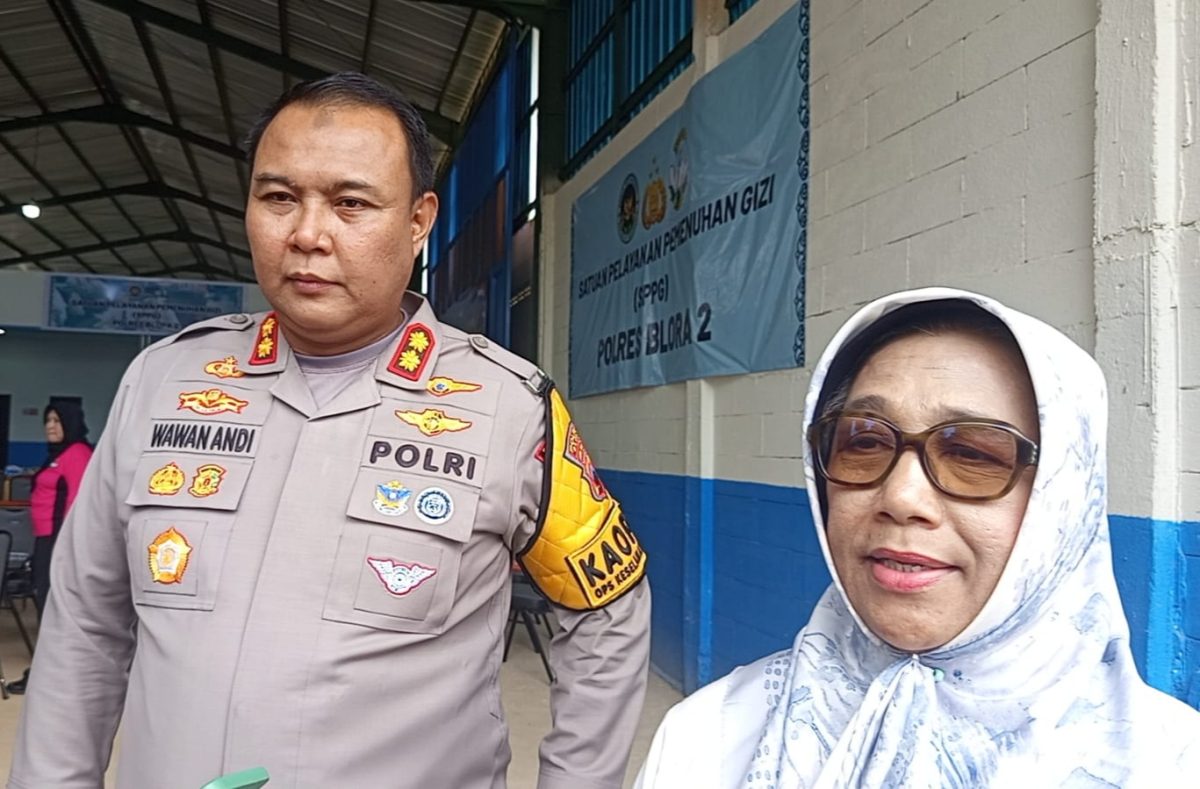 Wakil Bupati Blora, Sri Setyorini bersama Kapolres Blora, AKBP Wawan Andi Susanto di SPPG Polres Blora 2 yang terletak di Desa Tempellemahbang, Jepon.